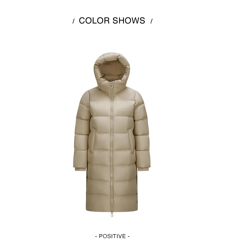 Semir Down Jacket Women Long Length Hooded Loose 2026 New Winter Goose Down Waterproof Oil-proof Stain-proof Women Winter Parka