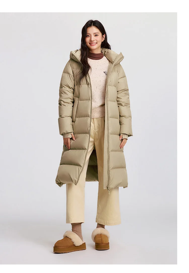 Semir Down Jacket Women Long Length Hooded Loose 2026 New Winter Goose Down Waterproof Oil-proof Stain-proof Women Winter Parka