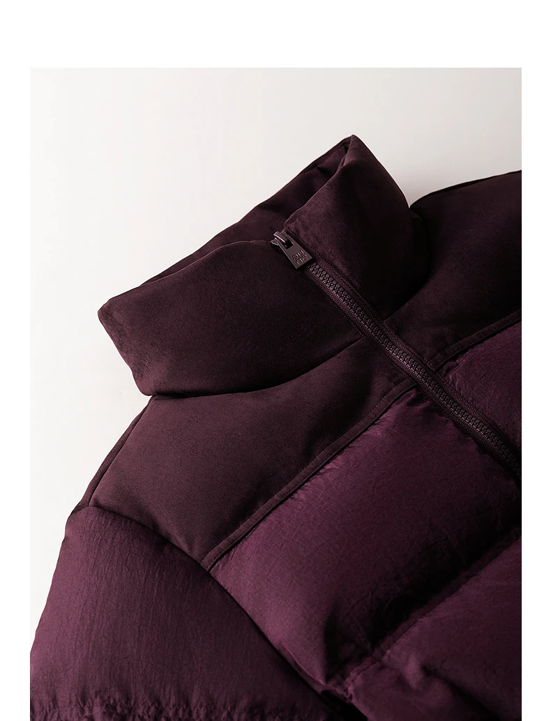 TOYOUTH Women Down Jacket 2026 Winter New Luxury Patchwork Cropped Ankora Red Puffer Coat