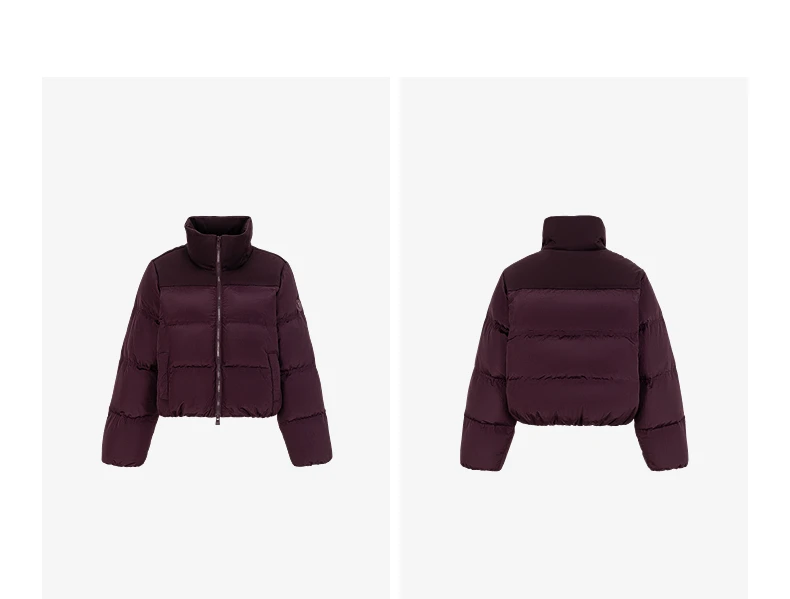 TOYOUTH Women Down Jacket 2026 Winter New Luxury Patchwork Cropped Ankora Red Puffer Coat