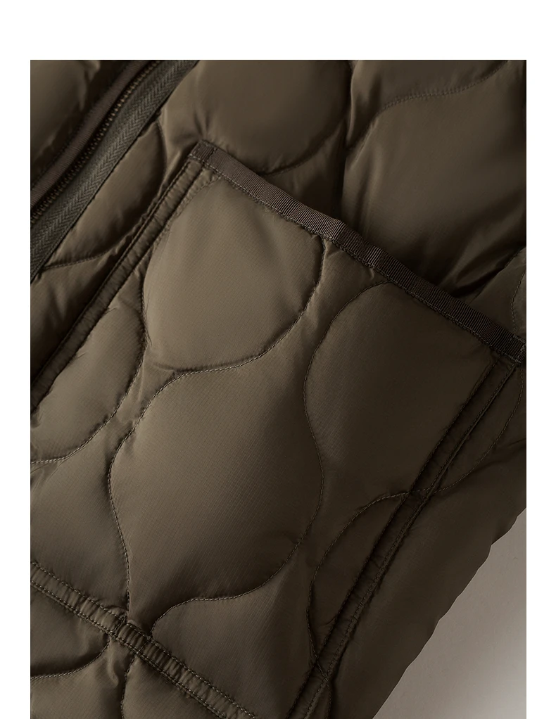 TOYOUTH Women Down Jacket 2026 Winter New Gourd Quilted Color Block Knit Collar Light Warm Outerwear