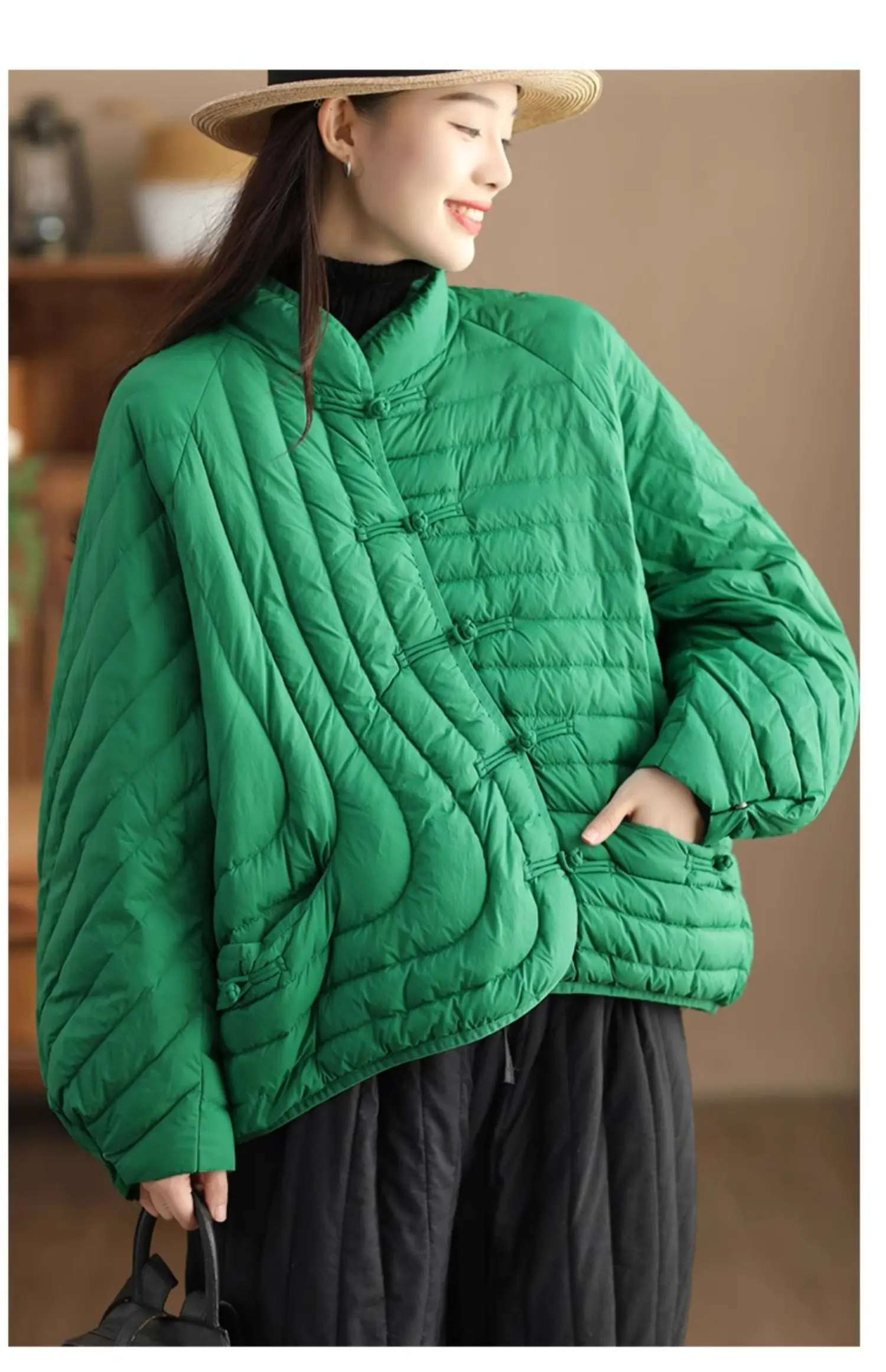 Janveny Women 90% Ultra Light White Duck Down Jacket Oversize Loose Causal Short Puffer Coat Autumn Winter Vintage Female Parkas