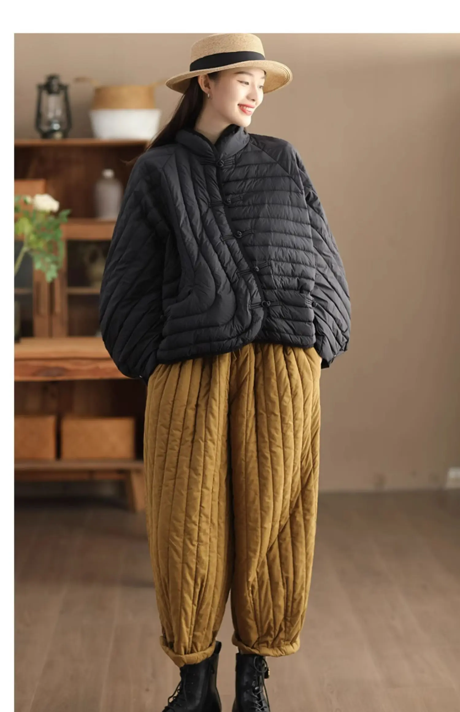Janveny Women 90% Ultra Light White Duck Down Jacket Oversize Loose Causal Short Puffer Coat Autumn Winter Vintage Female Parkas
