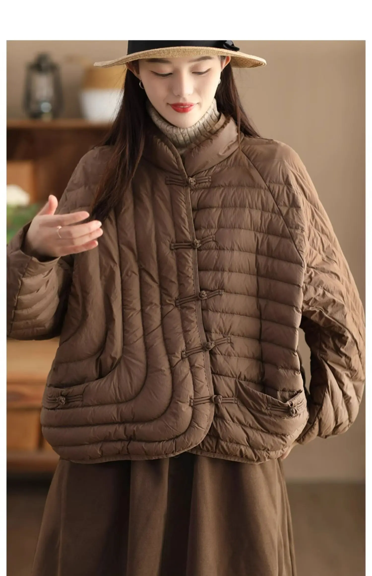 Janveny Women 90% Ultra Light White Duck Down Jacket Oversize Loose Causal Short Puffer Coat Autumn Winter Vintage Female Parkas