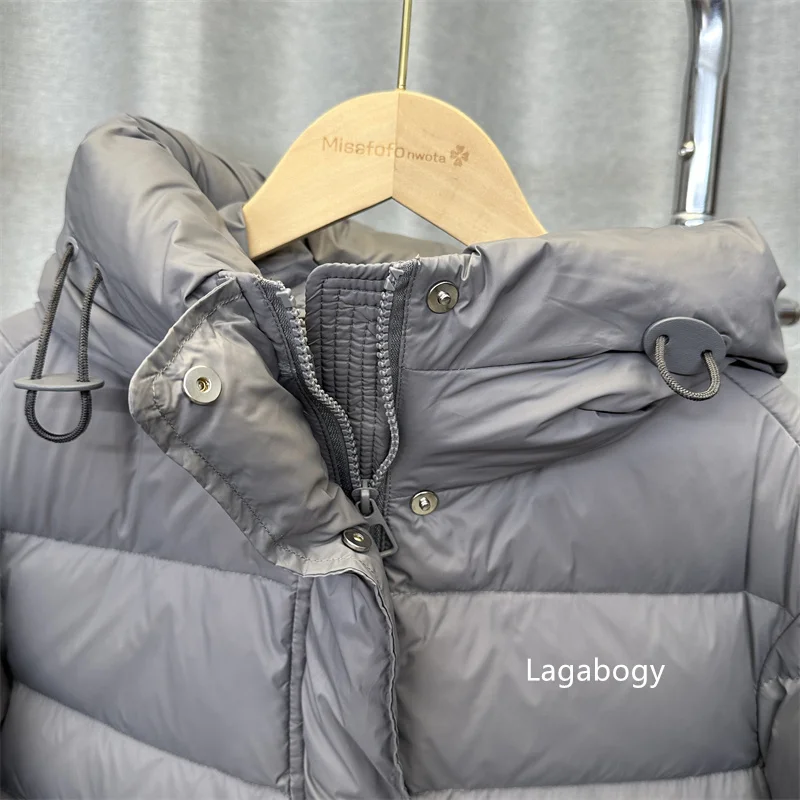 Lagabogy 2025 New Winter Women Short Parkas Warm Casual Loose  White Duck Down Coats Female Solid Oversize Soft Puffer Jacket