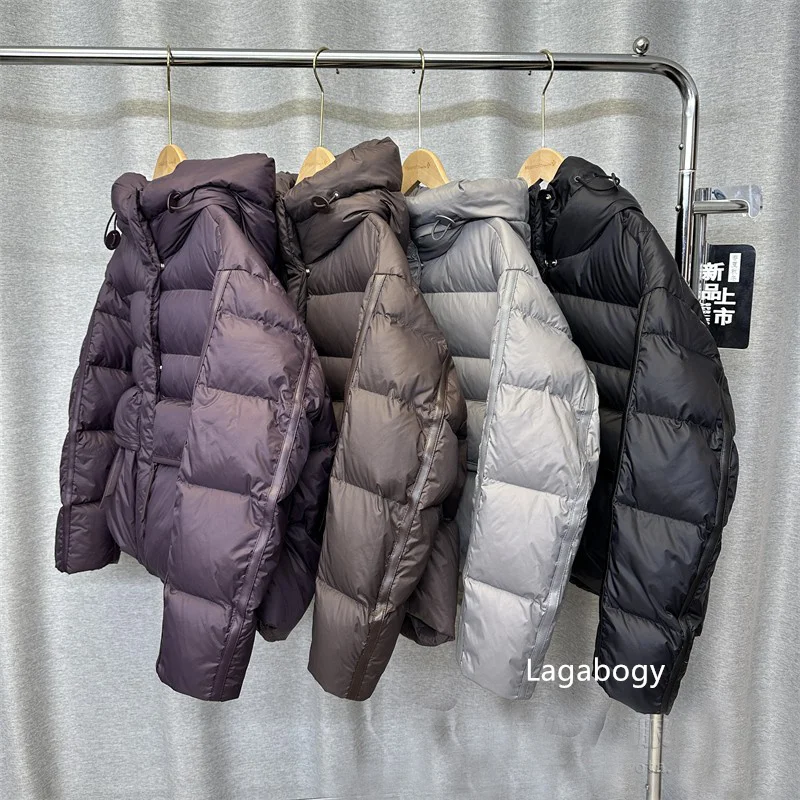 Lagabogy 2025 New Winter Women Short Parkas Warm Casual Loose  White Duck Down Coats Female Solid Oversize Soft Puffer Jacket