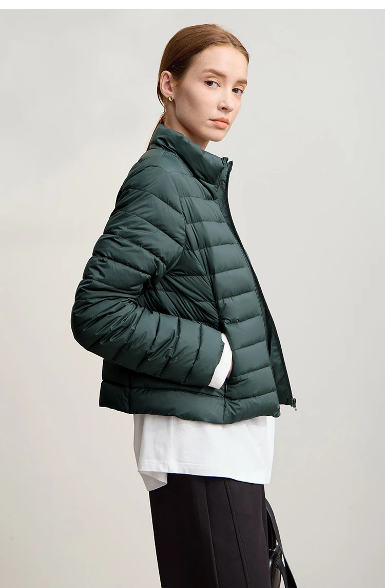 AMII Down Jackets Woman 2026 Winter New Commuter Patchwork Hooded Long Sleeves Jacket Short Loose Warm Women's Top 12544036