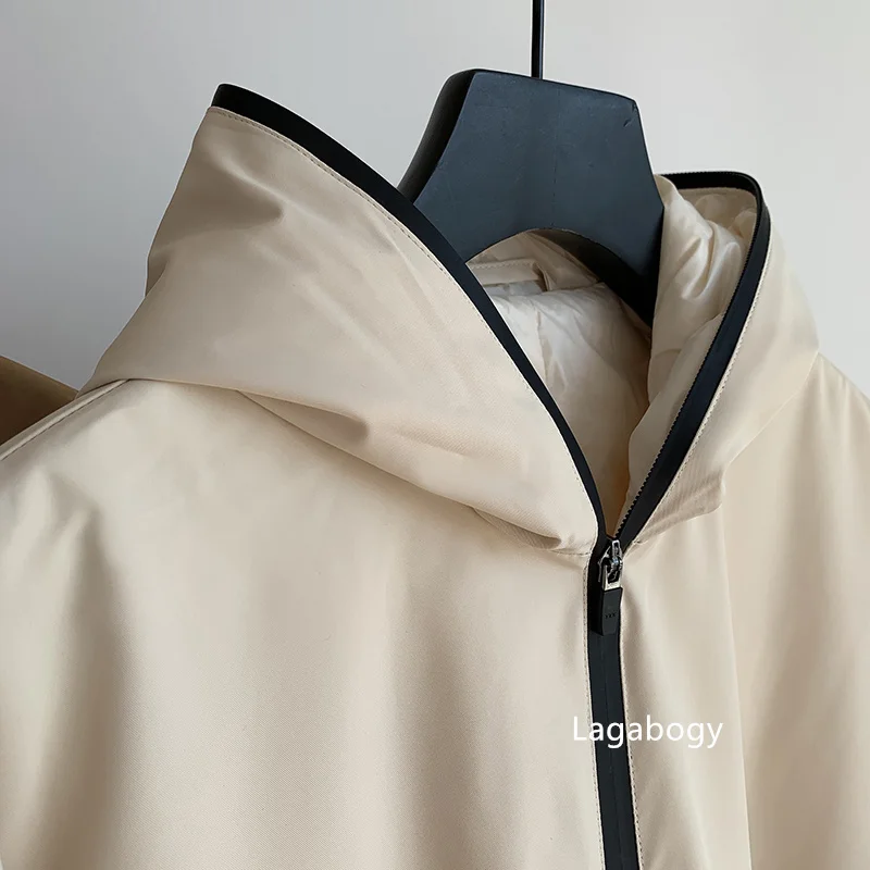 Lagabogy 2025 Autumn Winter Women Outdoor Waterproof Windbreaker Style 90% White Duck Down Jacket Female Short Loose Hooded Coat