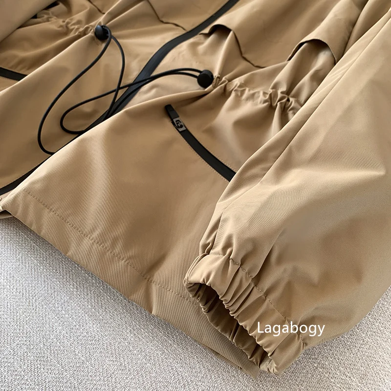 Lagabogy 2025 Autumn Winter Women Outdoor Waterproof Windbreaker Style 90% White Duck Down Jacket Female Short Loose Hooded Coat