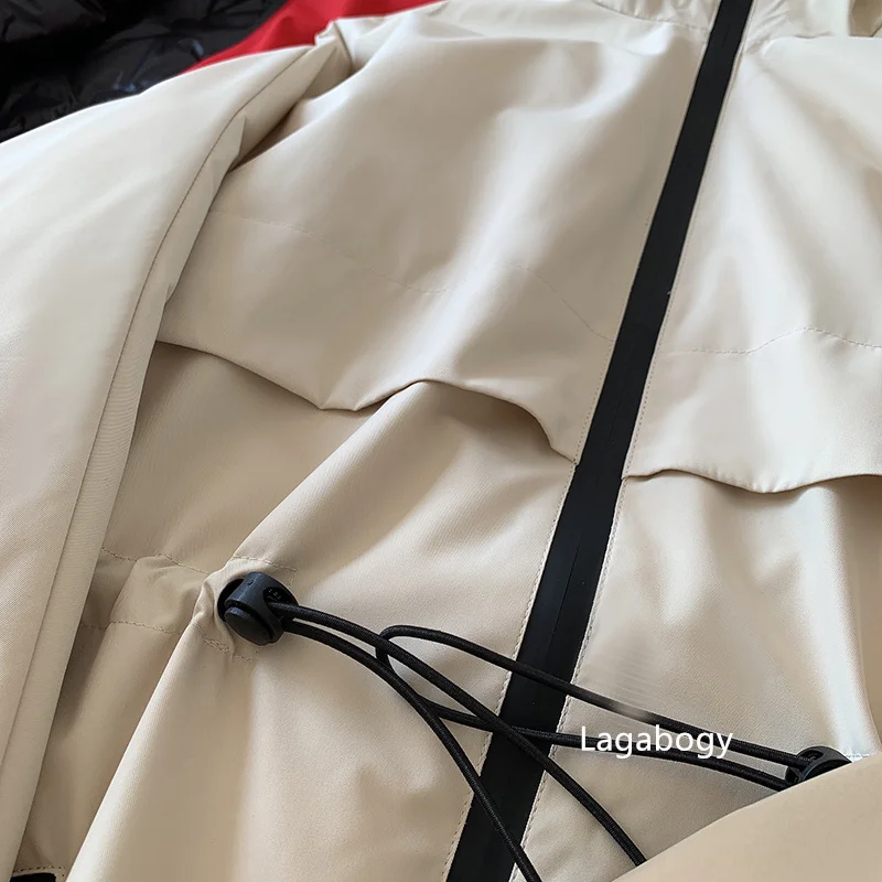 Lagabogy 2025 Autumn Winter Women Outdoor Waterproof Windbreaker Style 90% White Duck Down Jacket Female Short Loose Hooded Coat