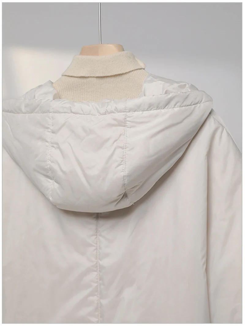 Schinteon Women Camel Down Cape Vest with Hood Loose Sleeveless Gilet Solid Fashionable Autumn Winter Jacket 2026 New