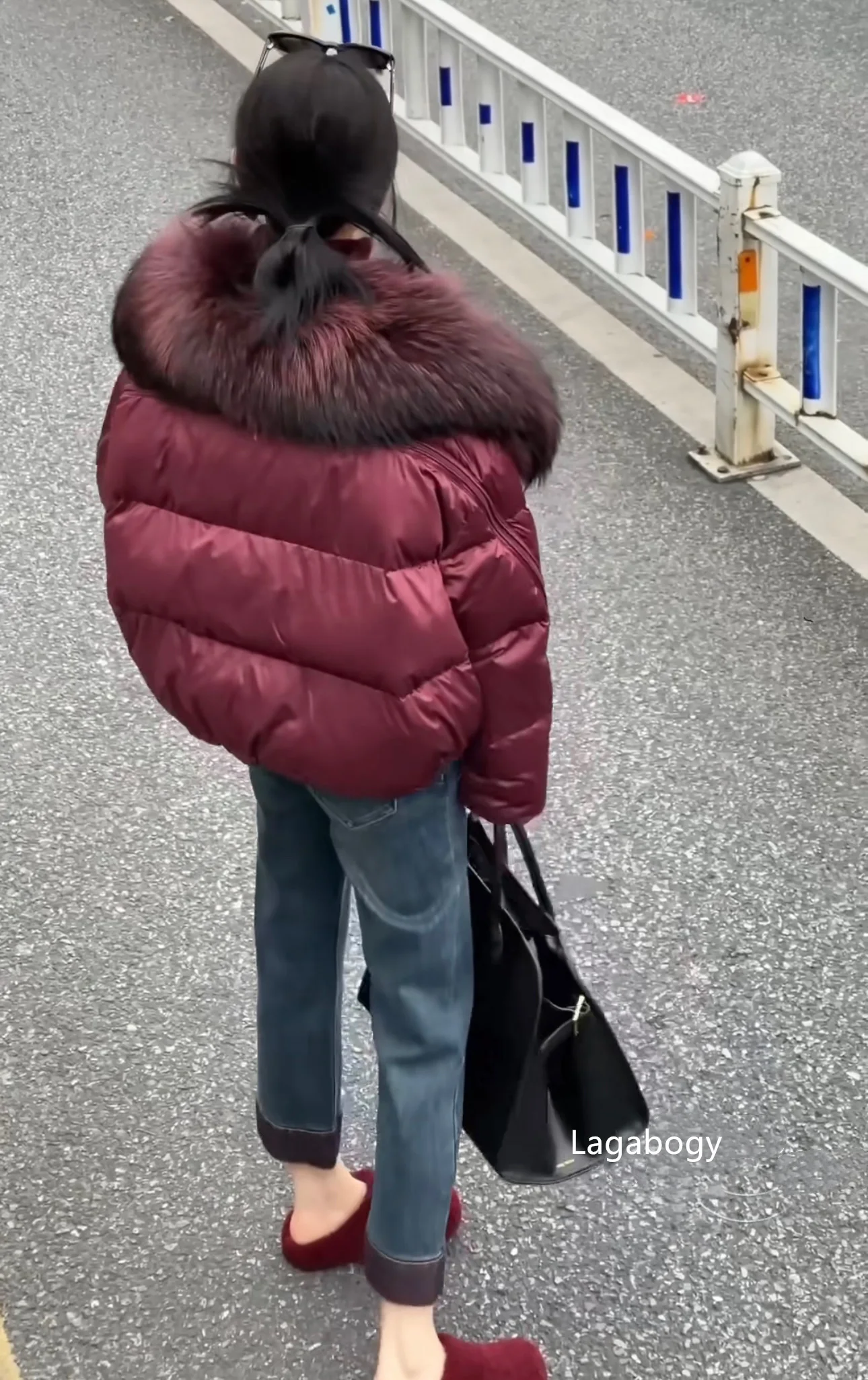 Lagabogy 2026 New Loose Parkas Outwear Large Real Natural Fur Collar Winter Puffer Jacket Women Thick Warm Duck Down Coat Female
