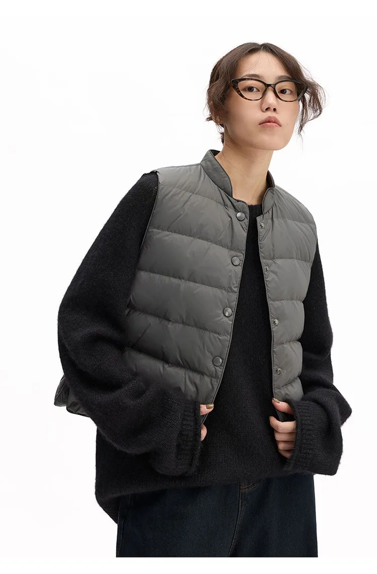 Women's Inner-Wear Thermal down Vest~90% Duck Down, Can Be Worn Outside, Slim Fit Sleeveless Vest, 2026 Autumn and Winter New Style