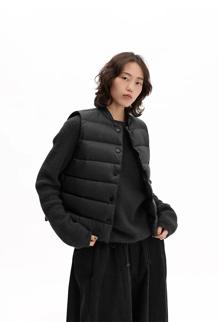 Women's Inner-Wear Thermal down Vest~90% Duck Down, Can Be Worn Outside, Slim Fit Sleeveless Vest, 2026 Autumn and Winter New Style