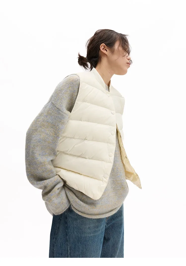 Women's Inner-Wear Thermal down Vest~90% Duck Down, Can Be Worn Outside, Slim Fit Sleeveless Vest, 2026 Autumn and Winter New Style