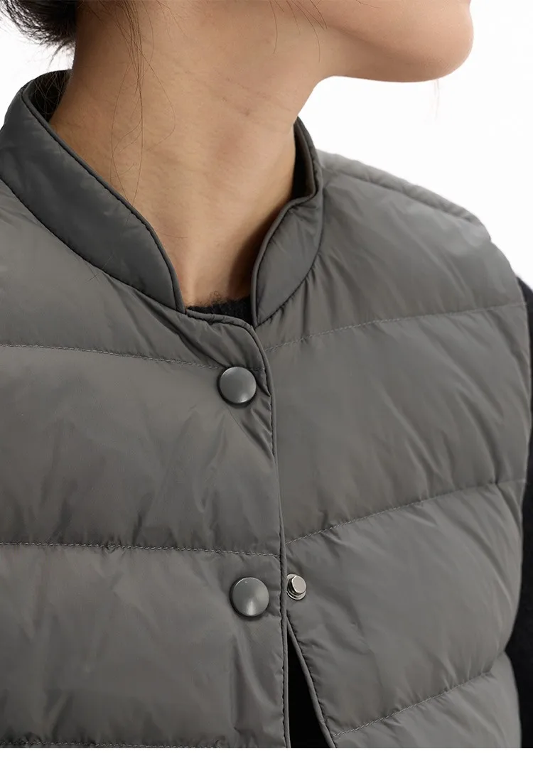 Women's Inner-Wear Thermal down Vest~90% Duck Down, Can Be Worn Outside, Slim Fit Sleeveless Vest, 2026 Autumn and Winter New Style