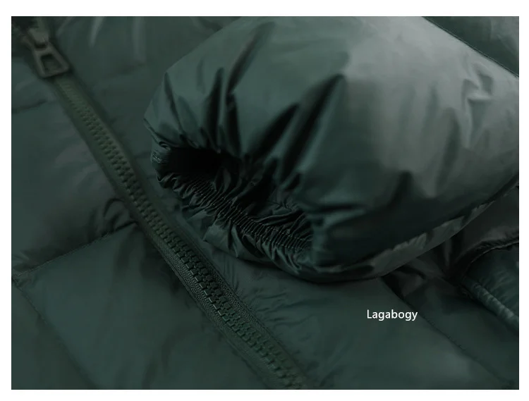 Lagabogy 2025 New Winter Women White Duck Down Jacket Hooded Warm Oversize Puffer Coat Female Casual Loose Parkas Pocket Outwear
