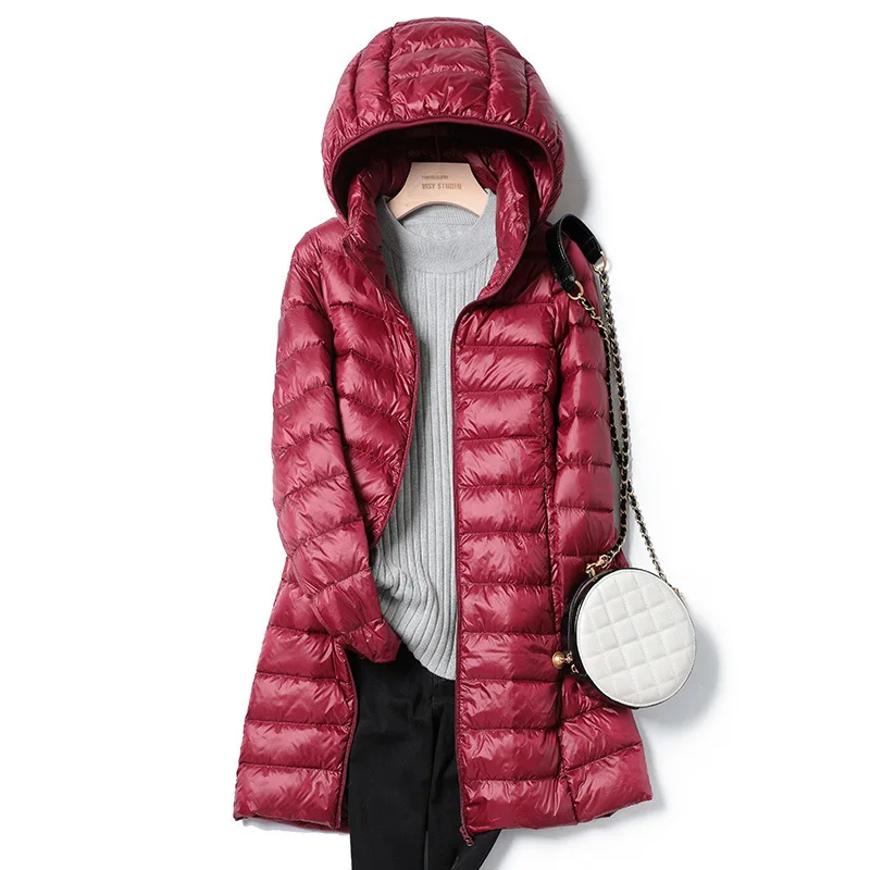 NewBang 4XL 5XL Plus Long Down Jacket Women Winter Ultra Light Down Jacket Women With Hooded Down Coat Female Big Size Coats