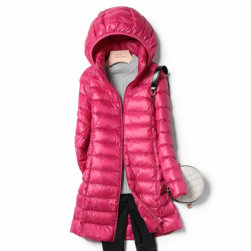 NewBang 4XL 5XL Plus Long Down Jacket Women Winter Ultra Light Down Jacket Women With Hooded Down Coat Female Big Size Coats