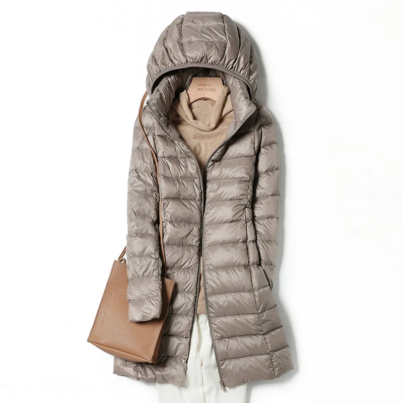 NewBang 4XL 5XL Plus Long Down Jacket Women Winter Ultra Light Down Jacket Women With Hooded Down Coat Female Big Size Coats