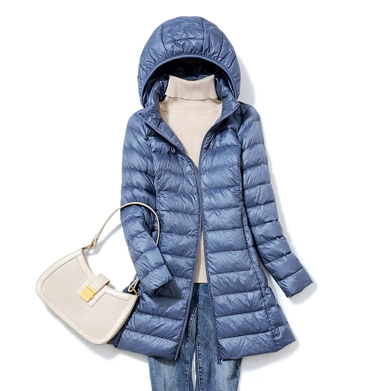 NewBang 4XL 5XL Plus Long Down Jacket Women Winter Ultra Light Down Jacket Women With Hooded Down Coat Female Big Size Coats