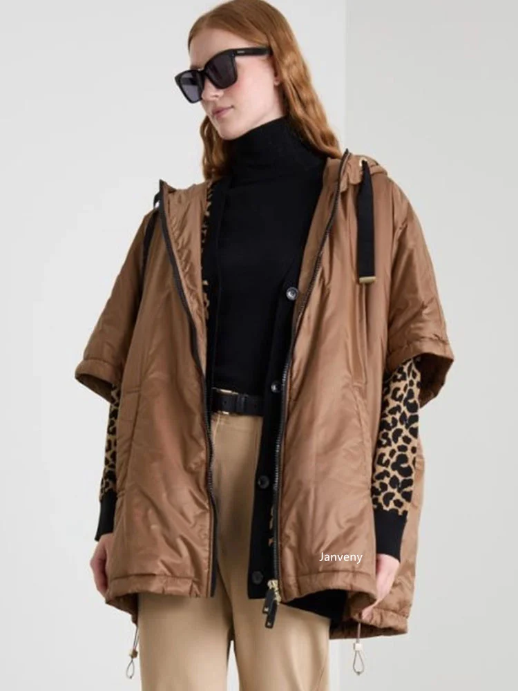 Janveny 2025 New Fashion Winter 90% White Duck Down Vest With Hood Women Casual Warm Loose Sleeveless Puffer Down Waistcoats