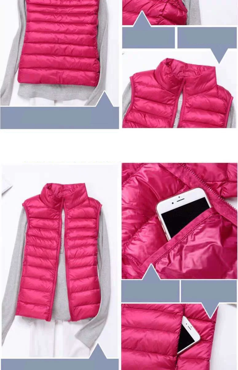 Ultralight Down Vest Women 2025 New Sleeveless Jacket Female White Duck Down Waistcoat Female Warm Puffer Jacket Outwear