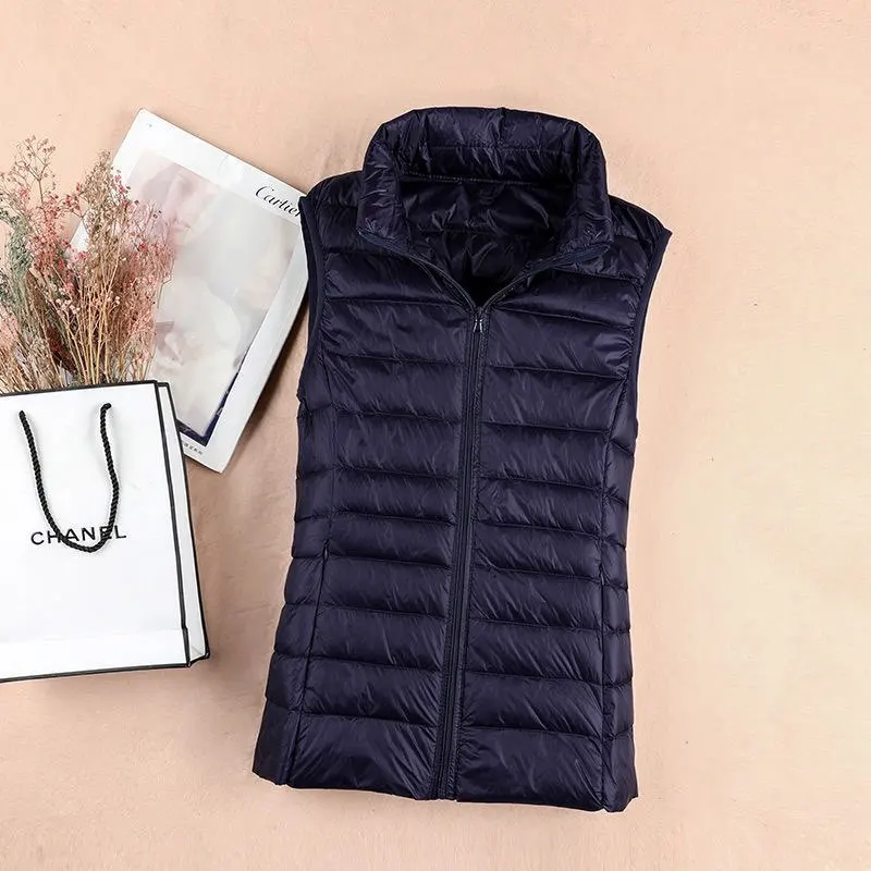 Ultralight Down Vest Women 2025 New Sleeveless Jacket Female White Duck Down Waistcoat Female Warm Puffer Jacket Outwear