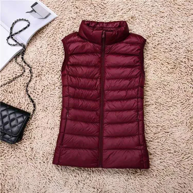 Ultralight Down Vest Women 2025 New Sleeveless Jacket Female White Duck Down Waistcoat Female Warm Puffer Jacket Outwear