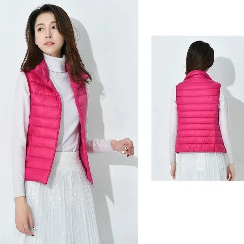 Ultralight Down Vest Women 2025 New Sleeveless Jacket Female White Duck Down Waistcoat Female Warm Puffer Jacket Outwear