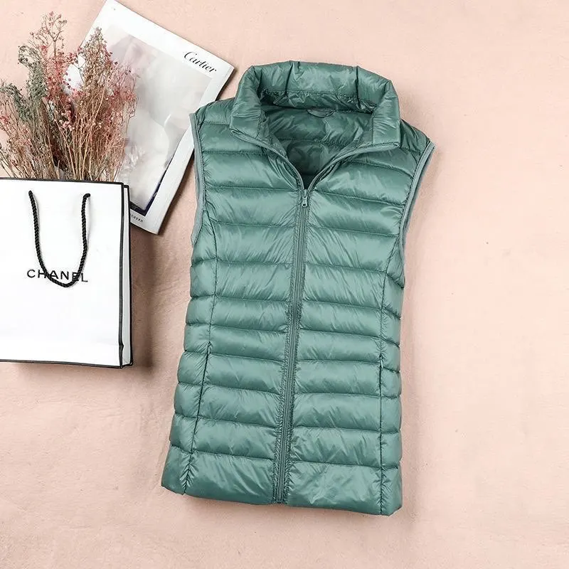 Ultralight Down Vest Women 2025 New Sleeveless Jacket Female White Duck Down Waistcoat Female Warm Puffer Jacket Outwear