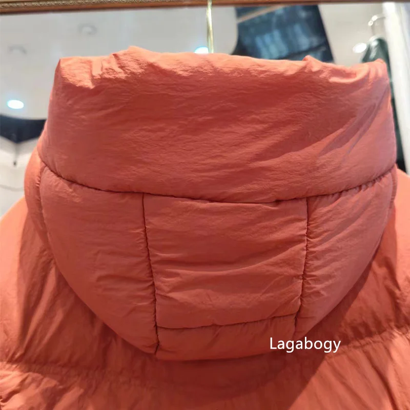 Lagabogy 2025 Winter Women 90%White Duck Down Jacket Hooded Warm Oversize Puffer Coat Female Casual Loose Parka Pocket Outerwear