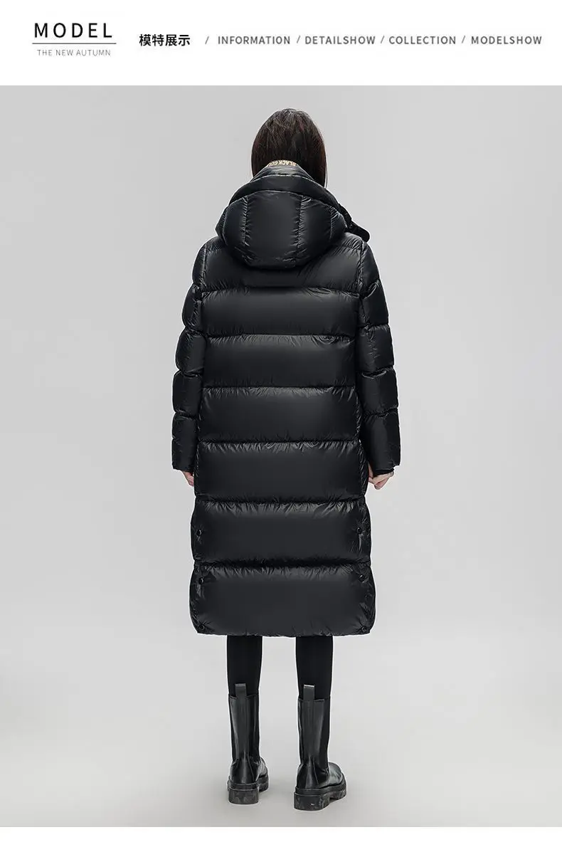Women Clothes 2026 New Fashion Warm Hooded Women's Down Jackek Winter White Duck Down Thickened Black Women's Down Jacket H386