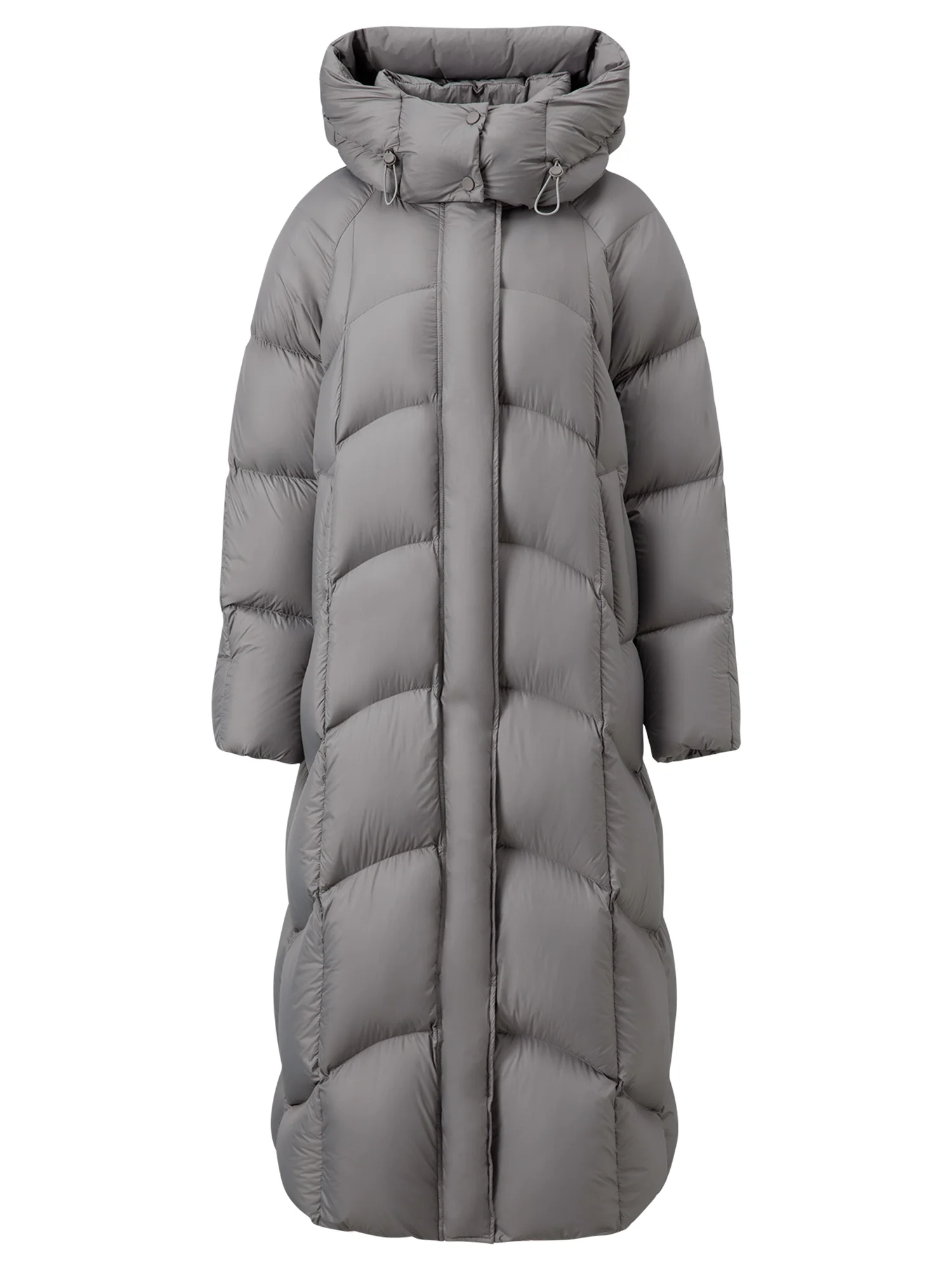 FSLE 【Premium Series】Women Stylish Hooded Long Winter Parka White Goose Down 2025 New Arrival High-Fill Down Outerwear Coats