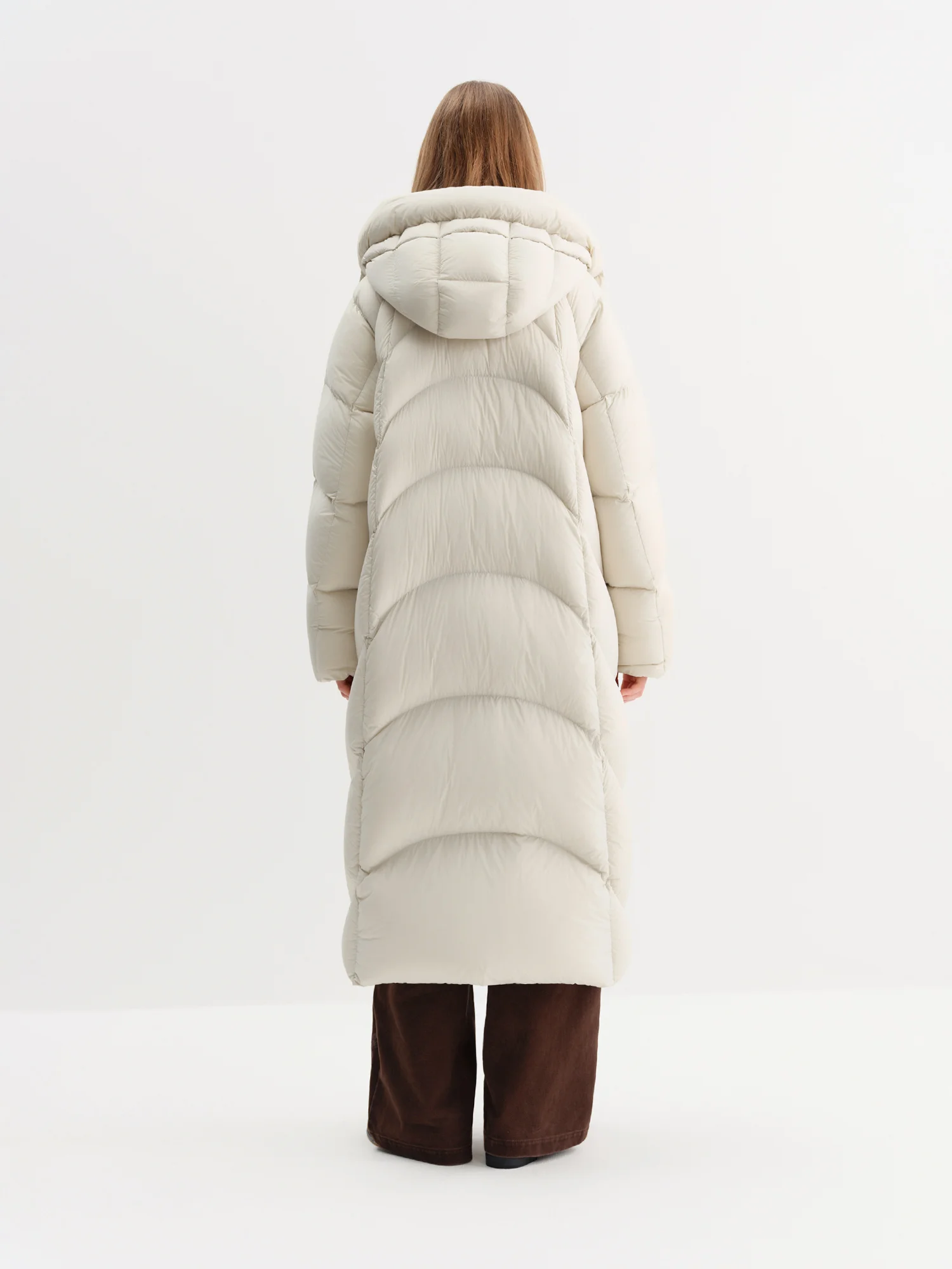 FSLE 【Premium Series】Women Stylish Hooded Long Winter Parka White Goose Down 2025 New Arrival High-Fill Down Outerwear Coats