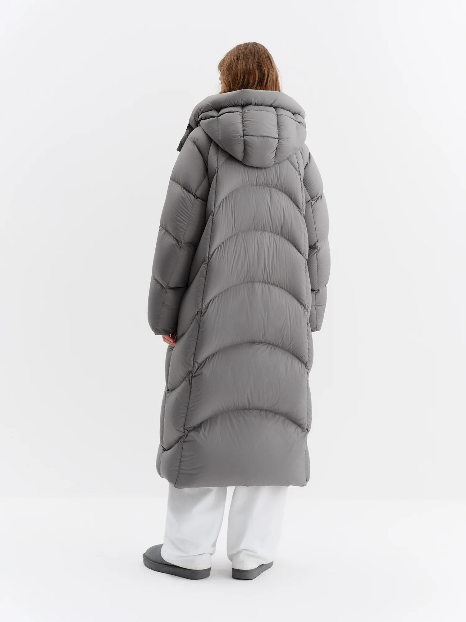 FSLE 【Premium Series】Women Stylish Hooded Long Winter Parka White Goose Down 2025 New Arrival High-Fill Down Outerwear Coats