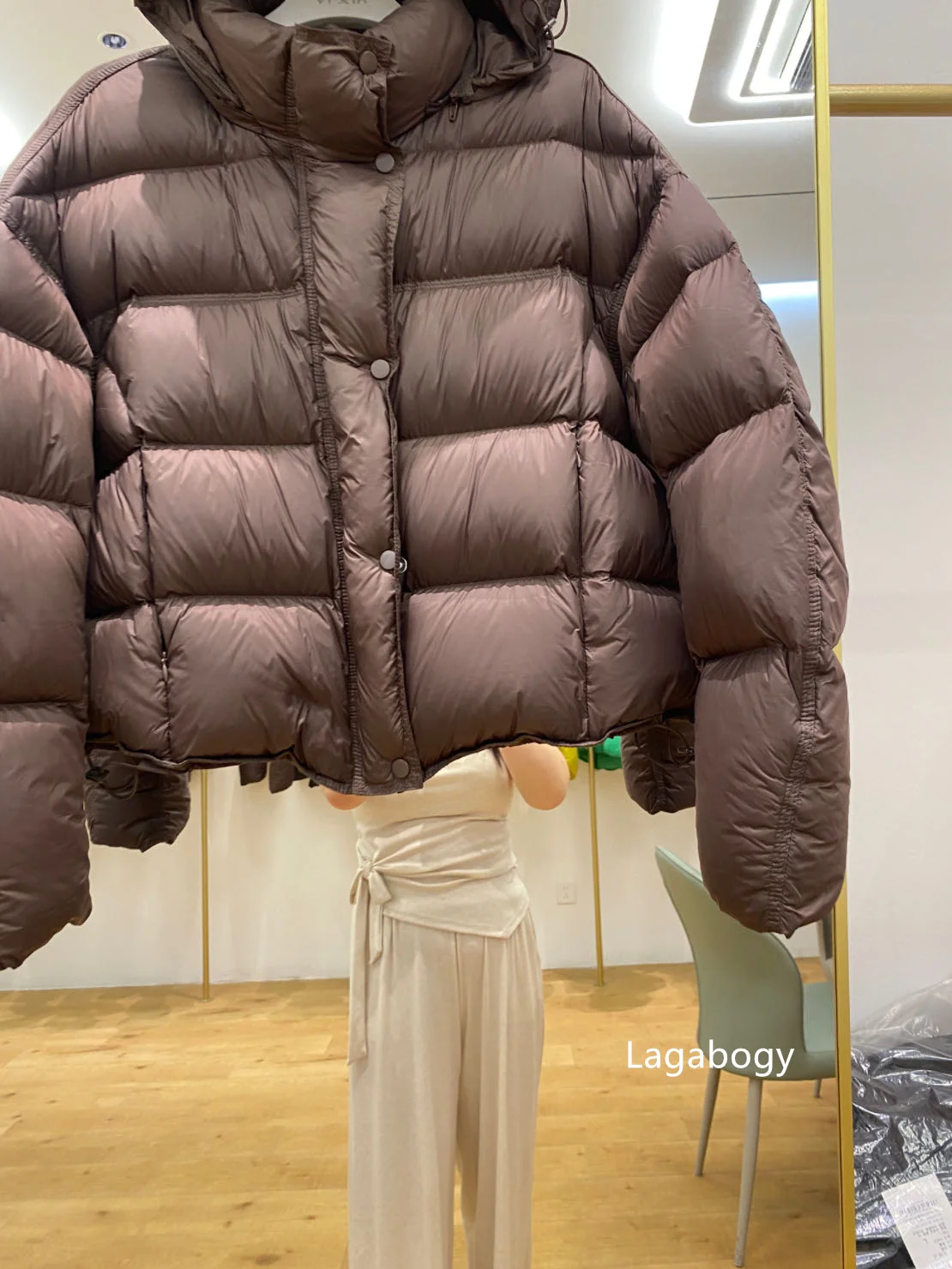 Lagabogy 2026 New Autumn Winter White Duck Down Jackets For Women Solid Thick Warm Loose Parkas Female Hooded Zipper Puffer Coat