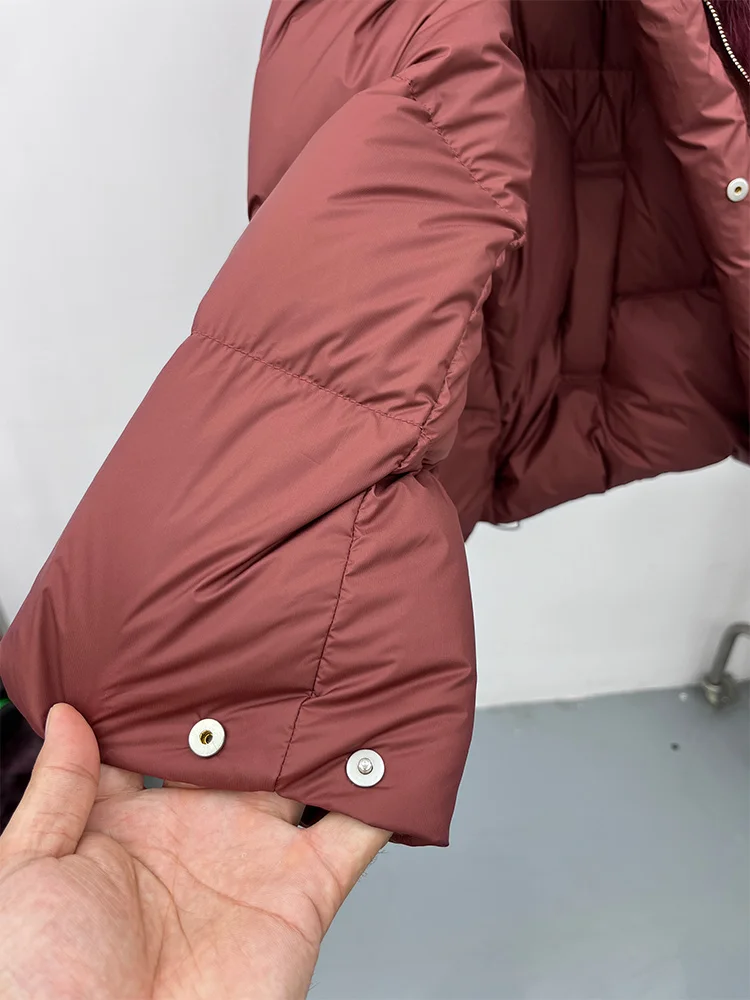 New Fashion Winter Women Goose Down Jacket Real Fox Raccoon Fur Collar Jacket Detachable Sleeves Thick Warm Luxury Female Coat