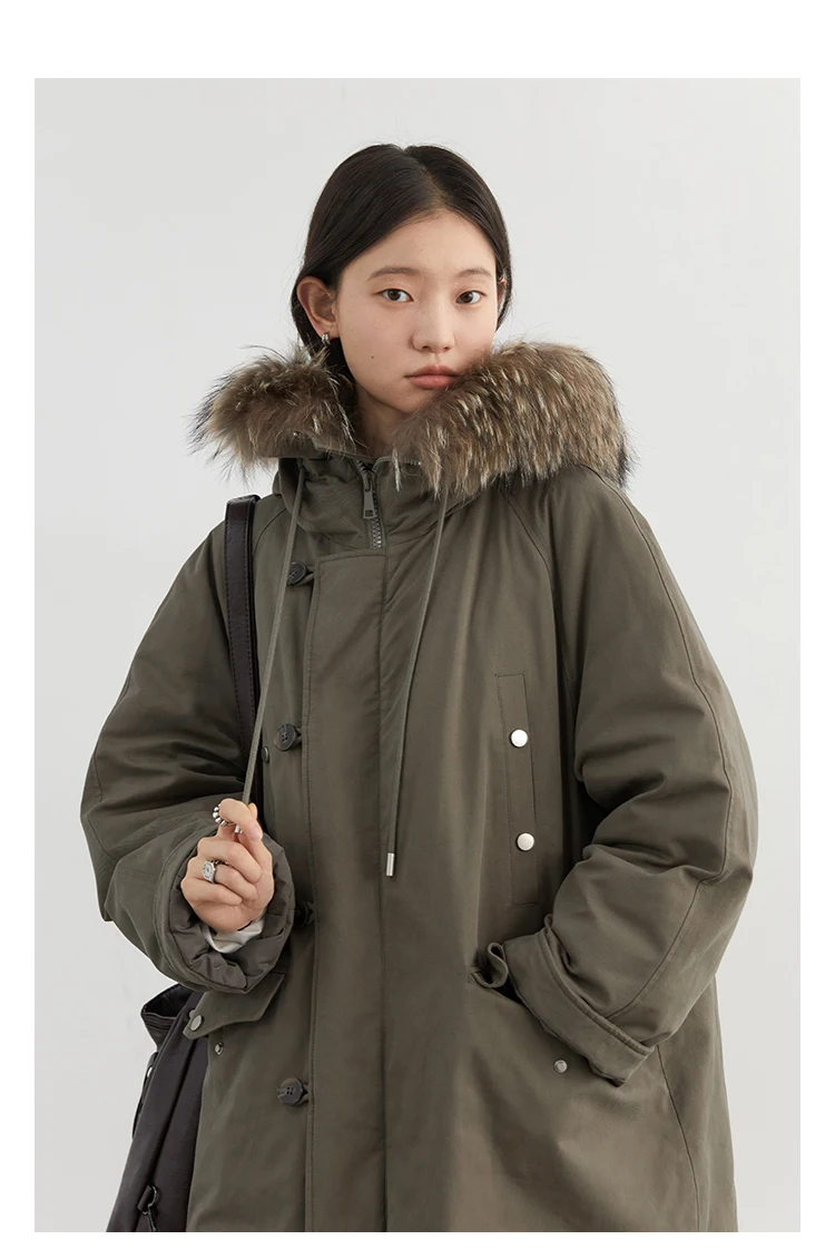 CHIC VEN Women Down Coats Loose Casual 90 White Duck Down Workwear Down Jacket Hooded Female Overcoat Autumn Winter 2024