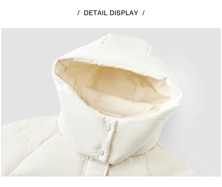Semir Long Down Coat Hooded Raglan Sleeve Women 2025 Winter Solid Color Warm Thickened Casual Daily Insulated Outerwear