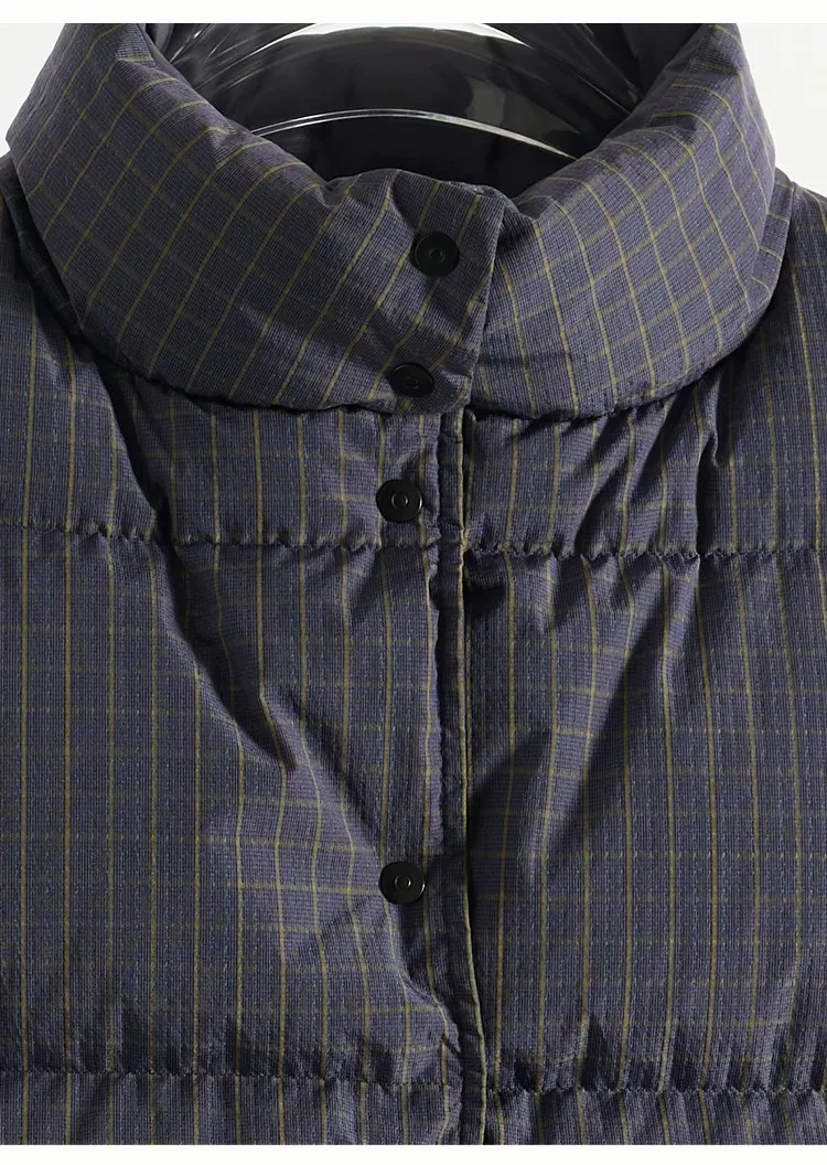 Reversible~Vintage Plaid down Vest, New Style for Women in Winter 2026