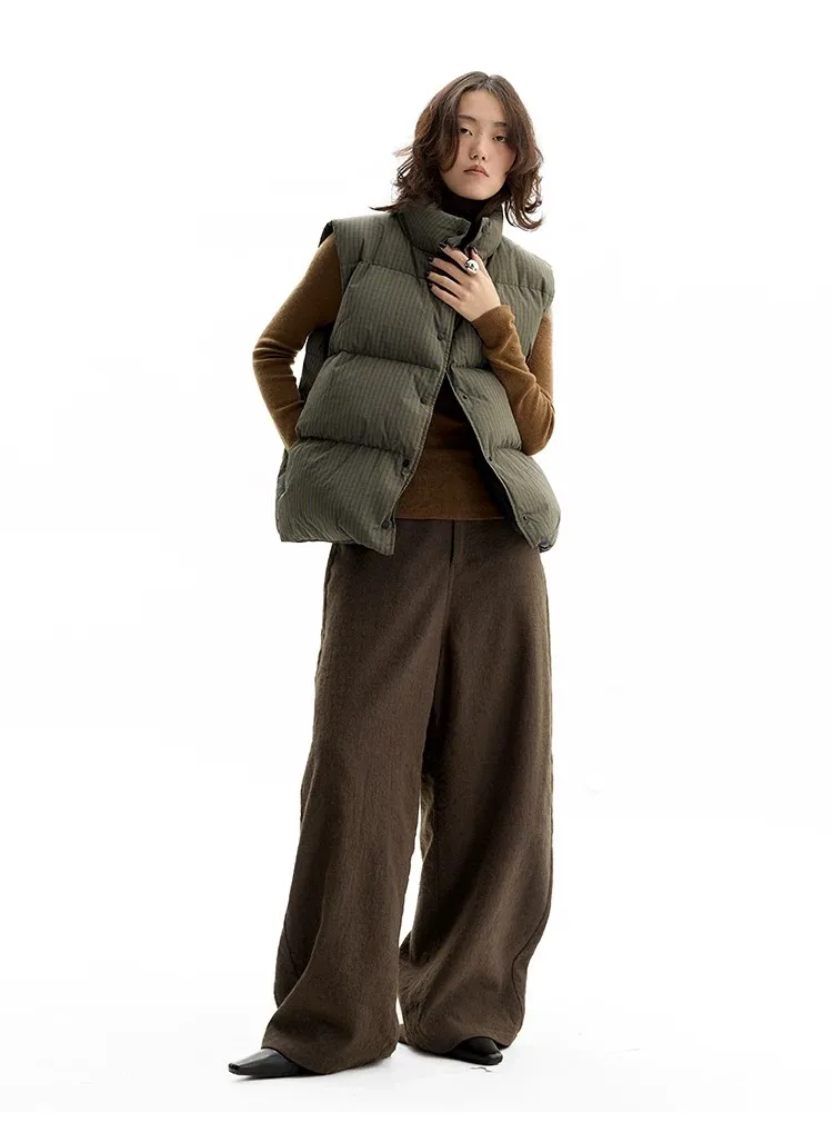 Reversible~Vintage Plaid down Vest, New Style for Women in Winter 2026
