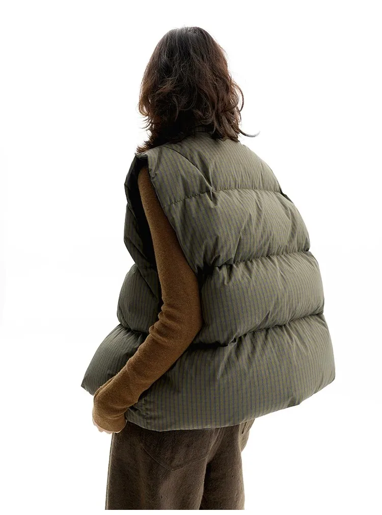 Reversible~Vintage Plaid down Vest, New Style for Women in Winter 2026