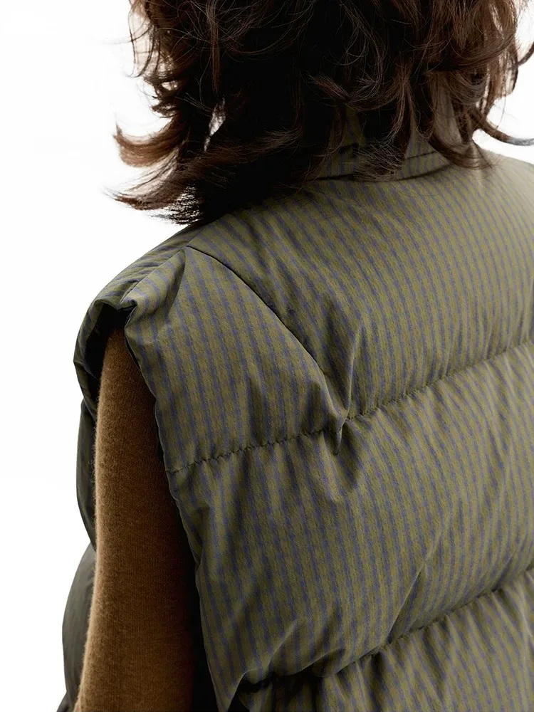 Reversible~Vintage Plaid down Vest, New Style for Women in Winter 2026