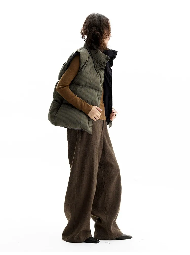 Reversible~Vintage Plaid down Vest, New Style for Women in Winter 2026