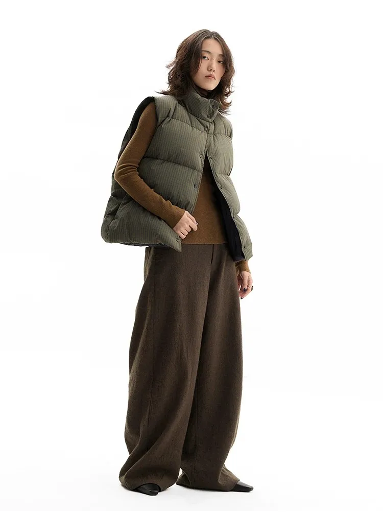 Reversible~Vintage Plaid down Vest, New Style for Women in Winter 2026
