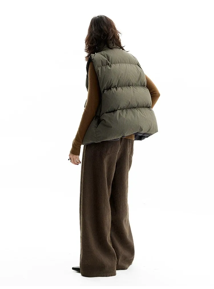 Reversible~Vintage Plaid down Vest, New Style for Women in Winter 2026