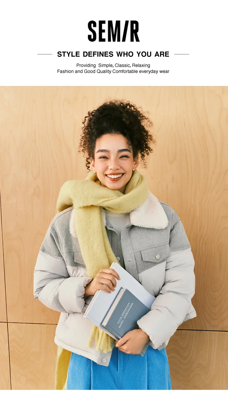 Semir Women Down Jacket Thermal Warmth Antistatic Fabric 90 Percent Down Fill Oversized Fit 2026 Winter Outdoor Layer