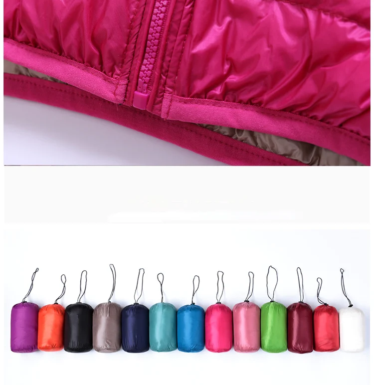 SEDUTMO Winter Duck Down Coat Women Hooded Two Side Wear Jackets Ultra Light Coat Spring Puffer Jacket ED616