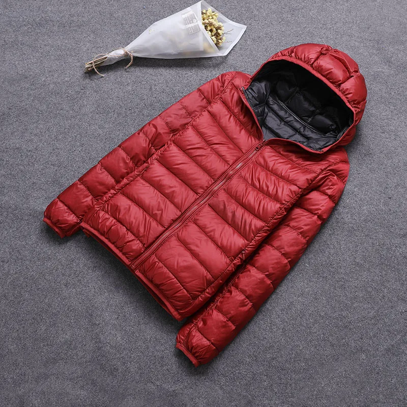 SEDUTMO Winter Duck Down Coat Women Hooded Two Side Wear Jackets Ultra Light Coat Spring Puffer Jacket ED616
